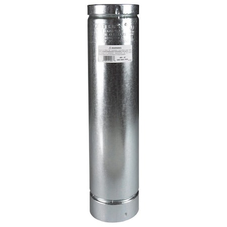 Selkirk Selkirk 4 in. D X 18 in. L Aluminum Round Gas Vent Pipe 104018
